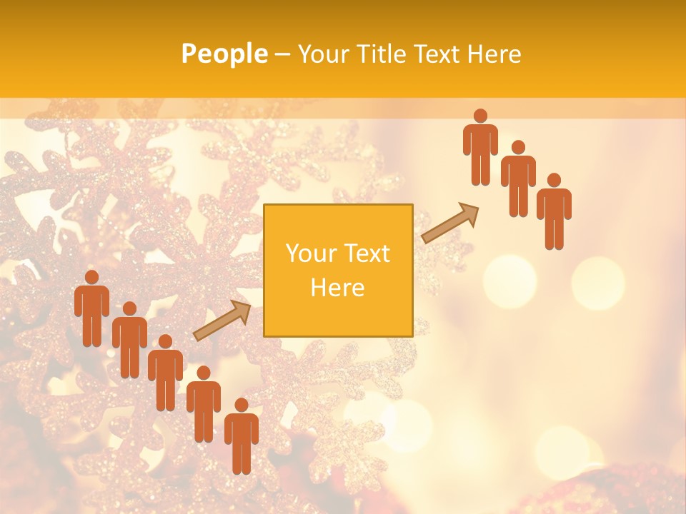 Golden Christmas Lights PowerPoint Template