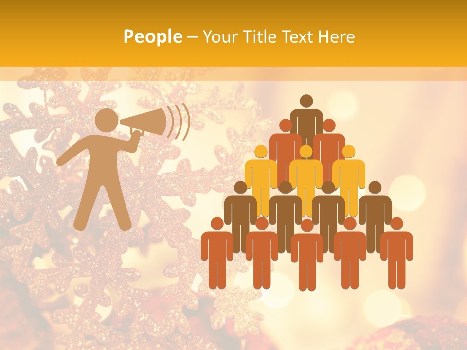 Golden Christmas Lights PowerPoint Template