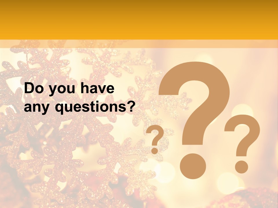 Golden Christmas Lights PowerPoint Template