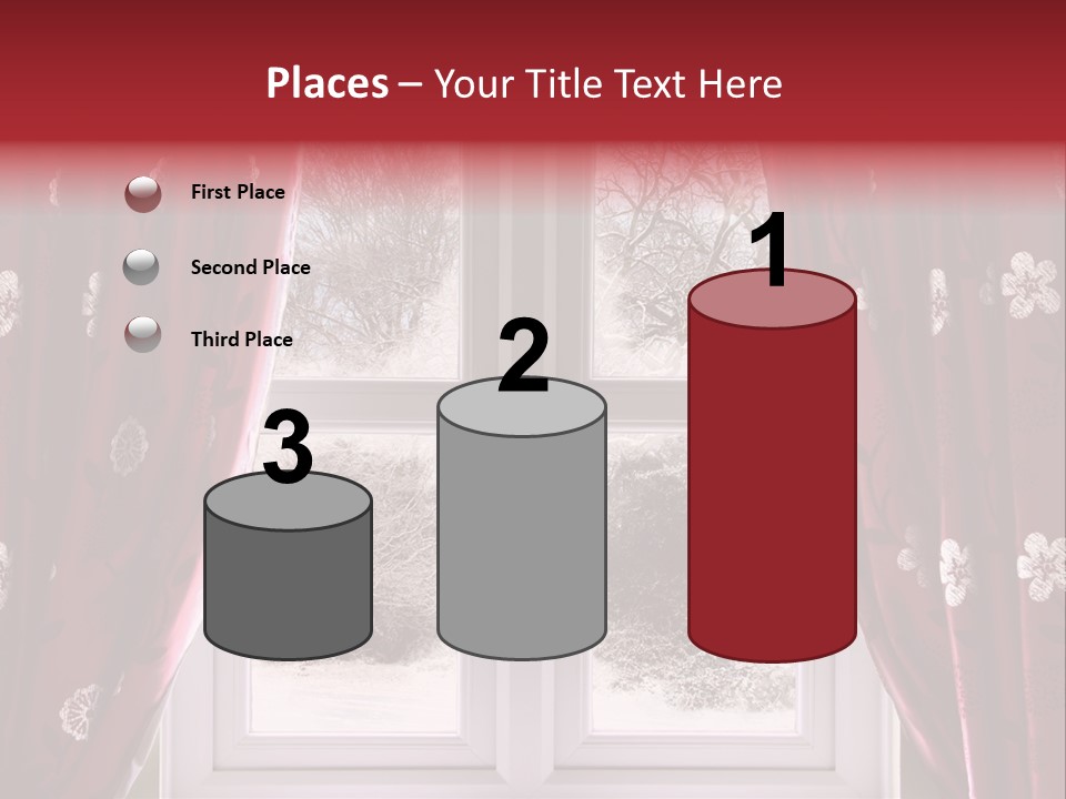 Snow Window PowerPoint Template