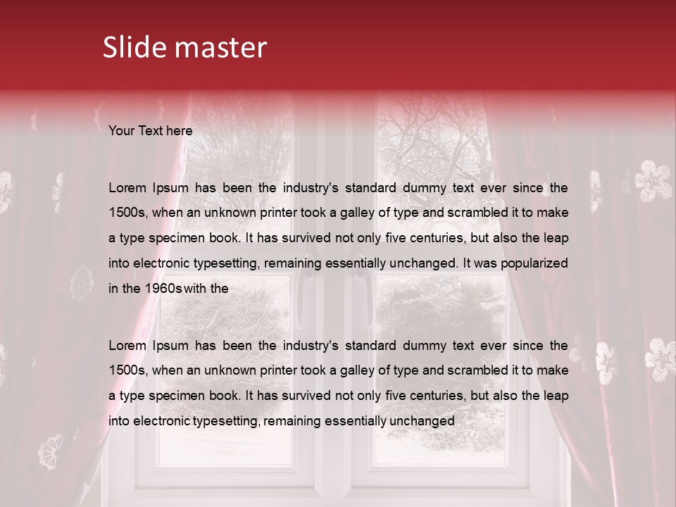 Snow Window PowerPoint Template