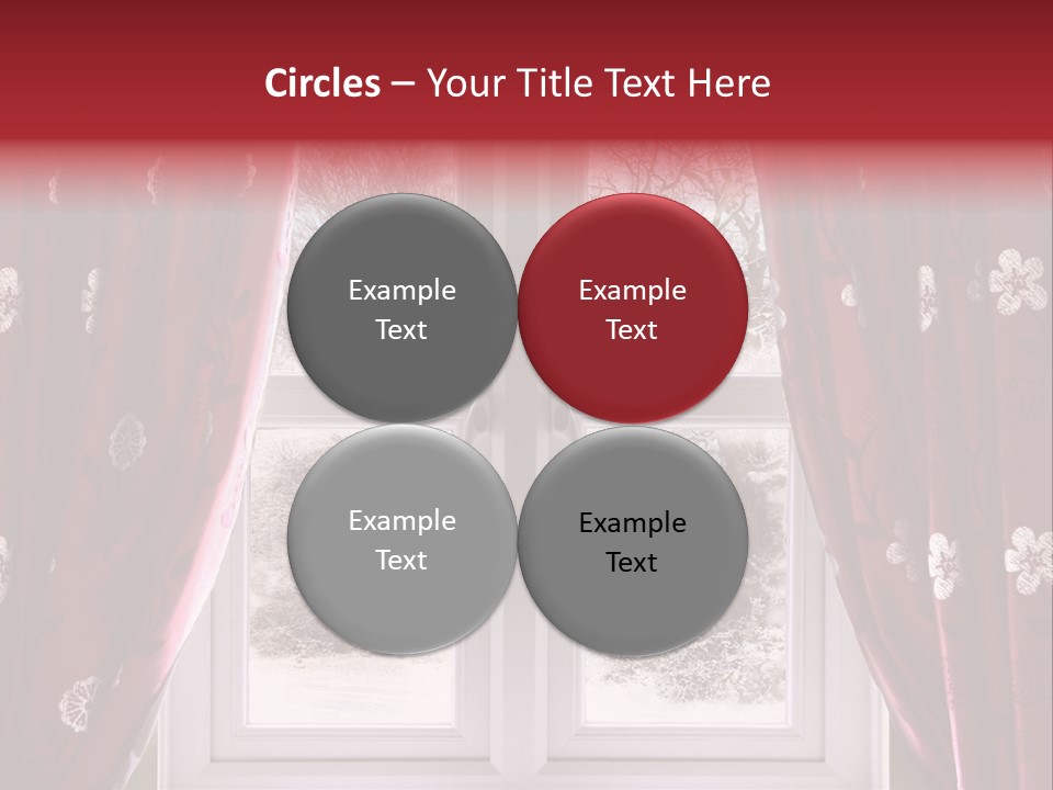 Snow Window PowerPoint Template