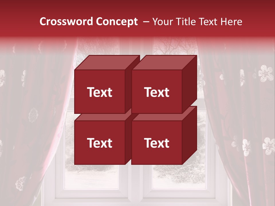 Snow Window PowerPoint Template