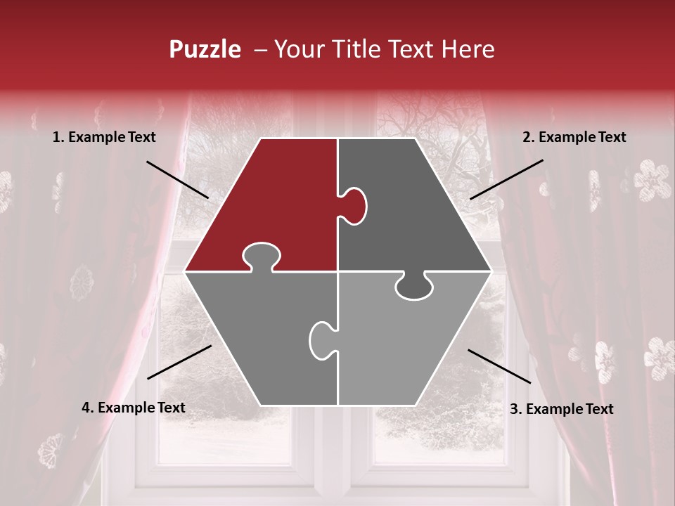 Snow Window PowerPoint Template