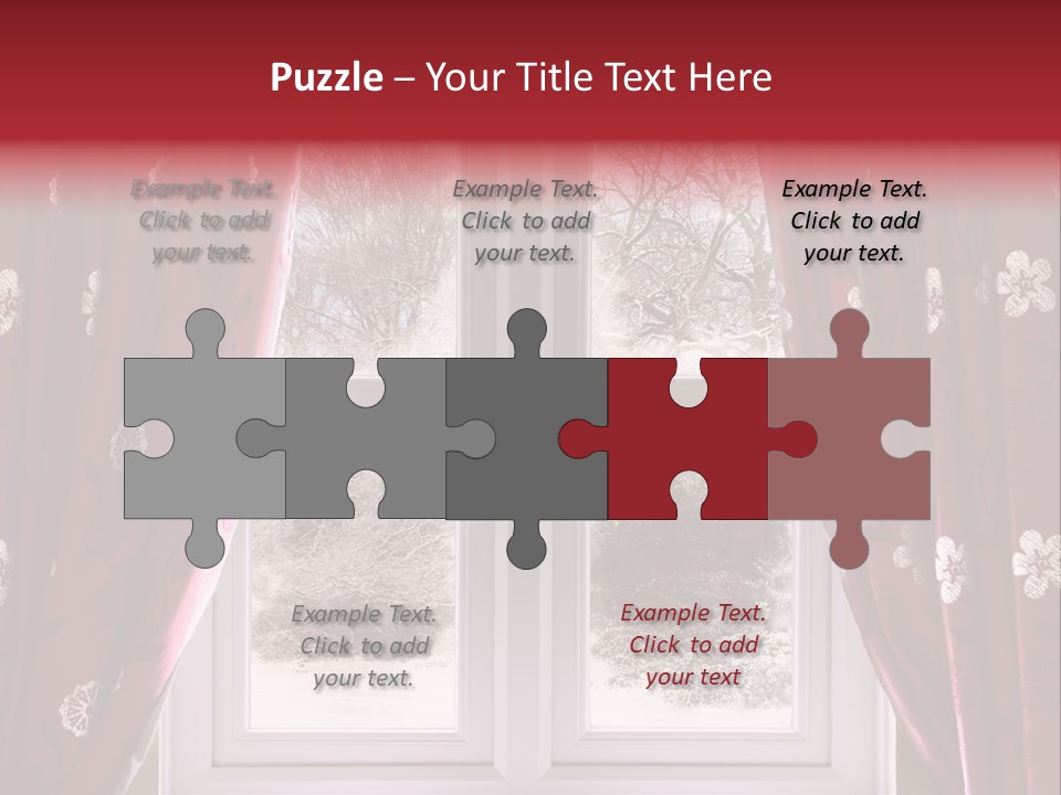 Snow Window PowerPoint Template