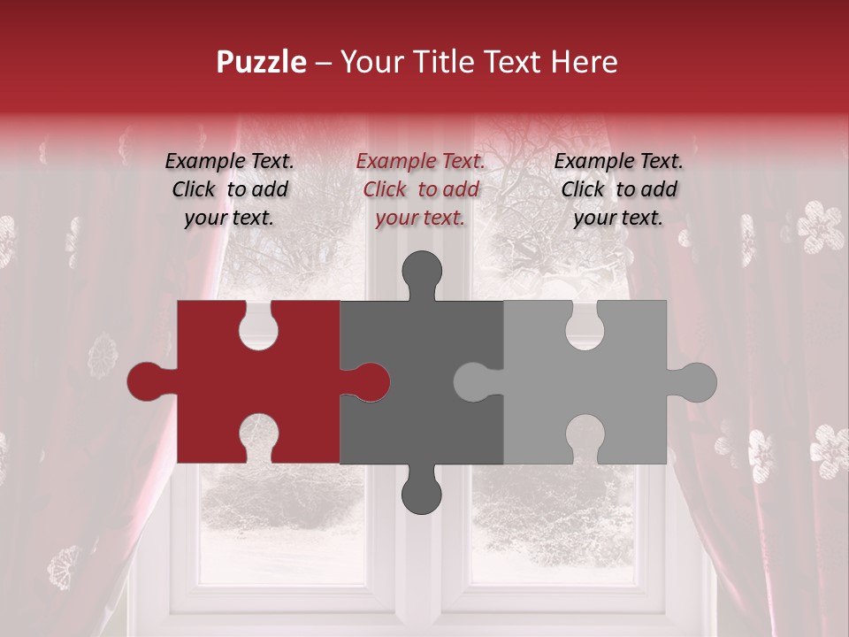 Snow Window PowerPoint Template