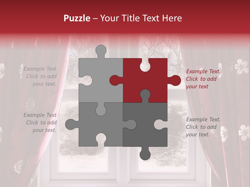 Snow Window PowerPoint Template