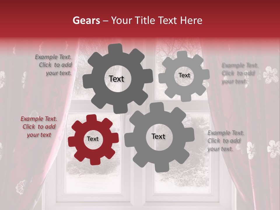 Snow Window PowerPoint Template