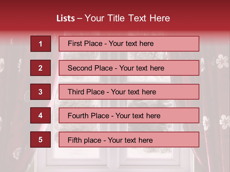 Snow Window PowerPoint Template