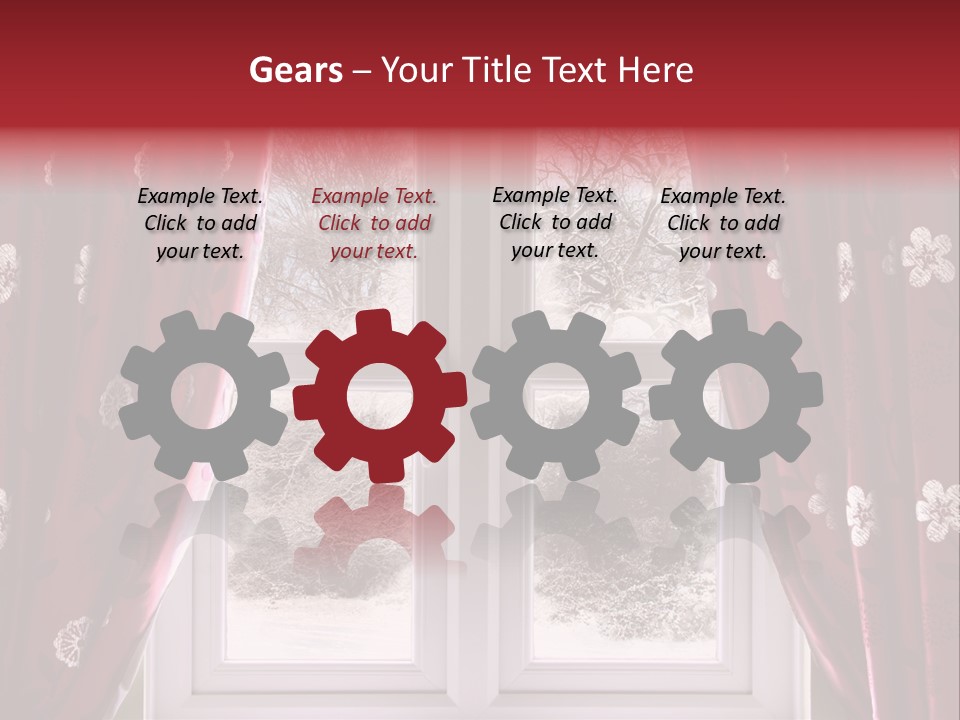 Snow Window PowerPoint Template