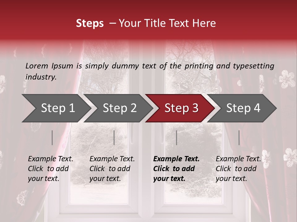 Snow Window PowerPoint Template
