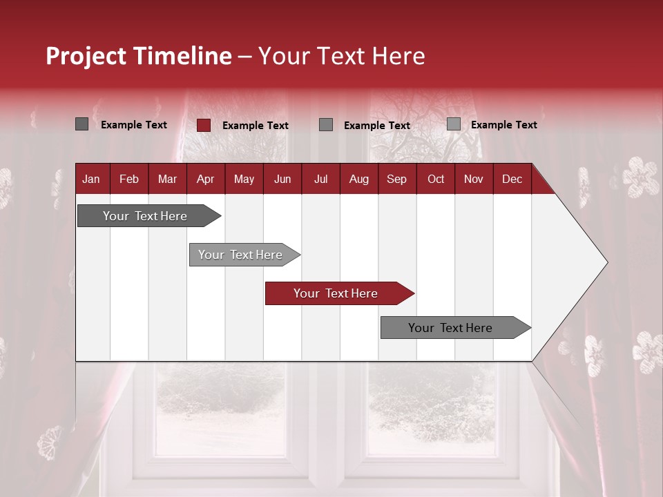 Snow Window PowerPoint Template