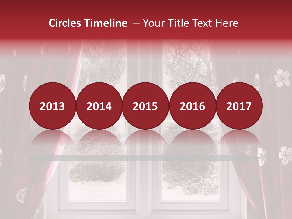 Snow Window PowerPoint Template