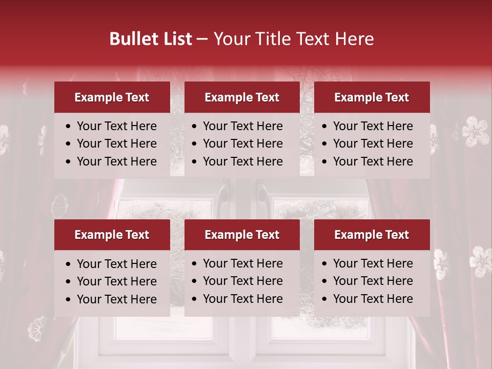 Snow Window PowerPoint Template