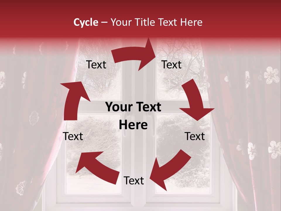 Snow Window PowerPoint Template
