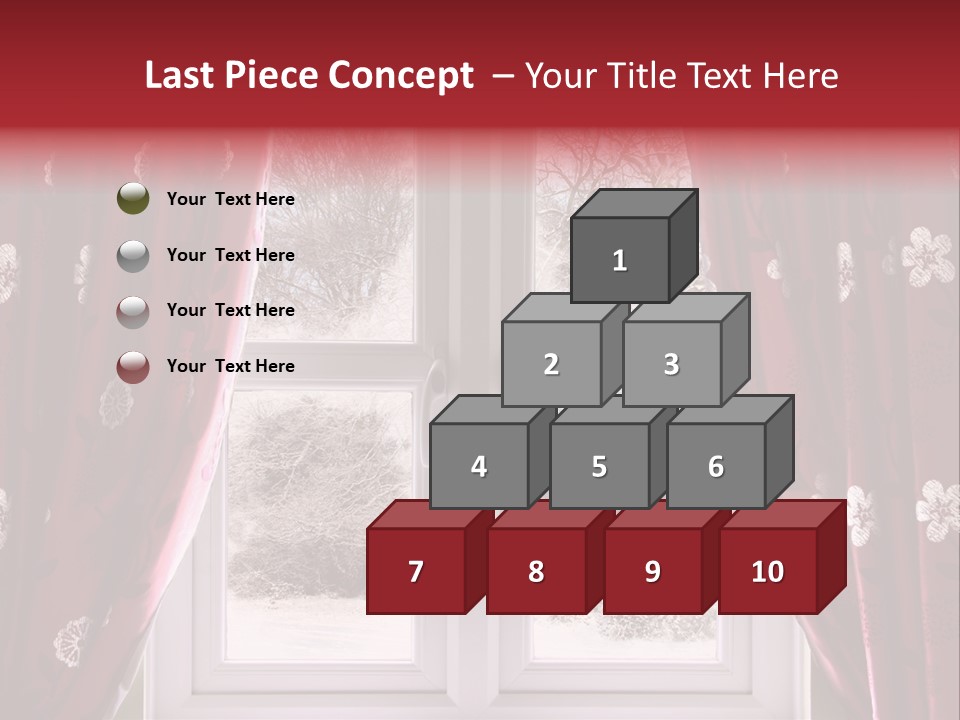 Snow Window PowerPoint Template