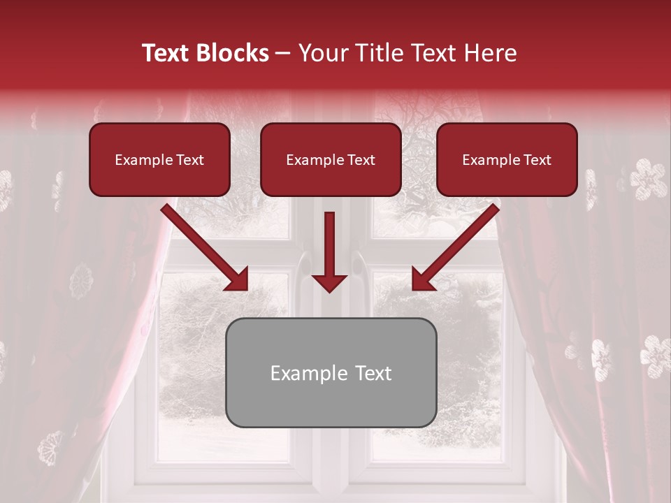 Snow Window PowerPoint Template