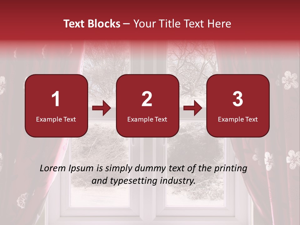 Snow Window PowerPoint Template