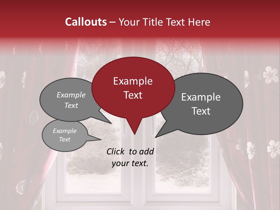 Snow Window PowerPoint Template
