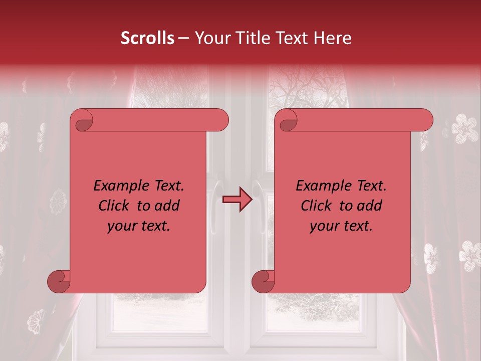 Snow Window PowerPoint Template