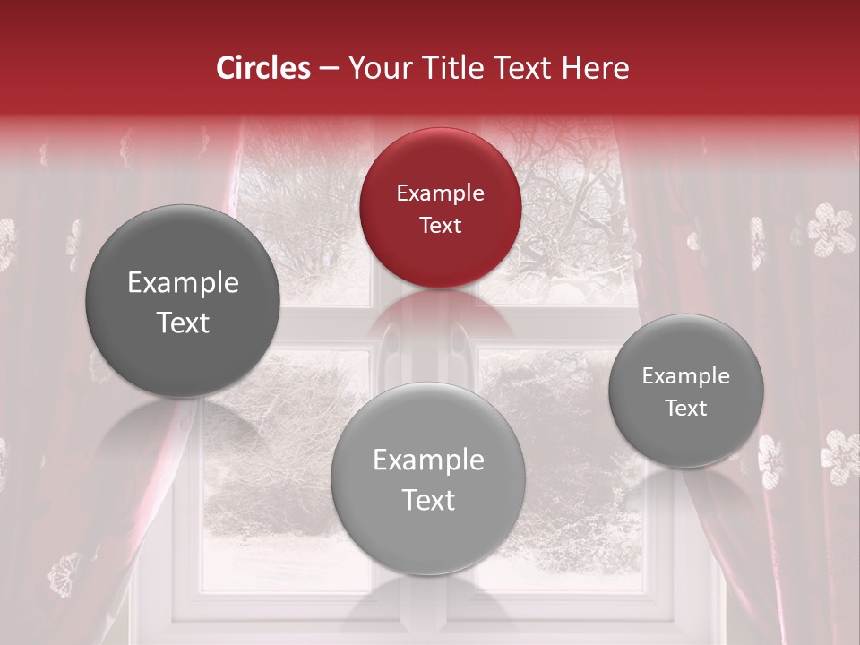 Snow Window PowerPoint Template