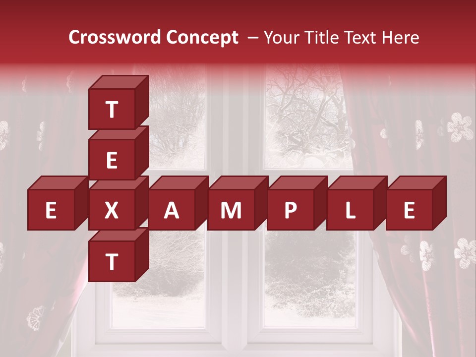 Snow Window PowerPoint Template