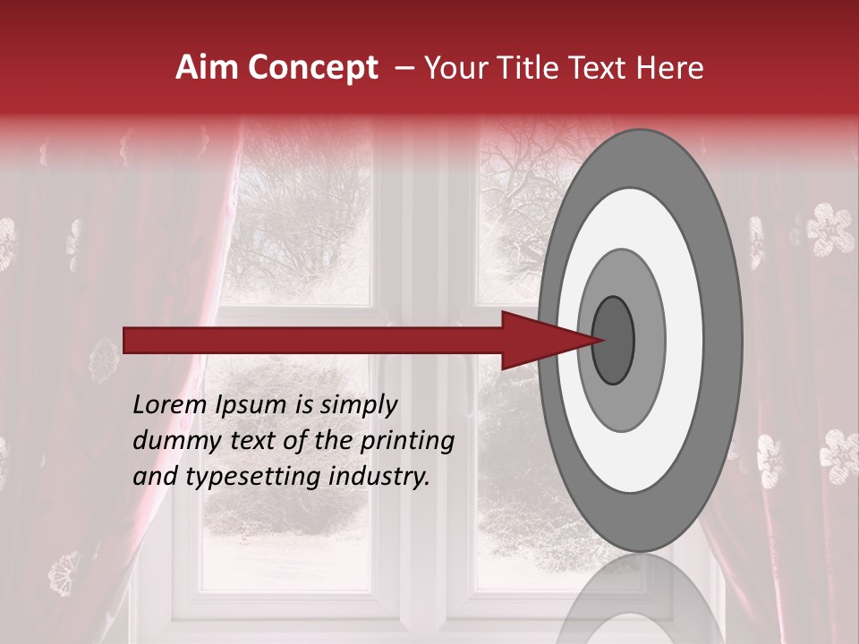 Snow Window PowerPoint Template