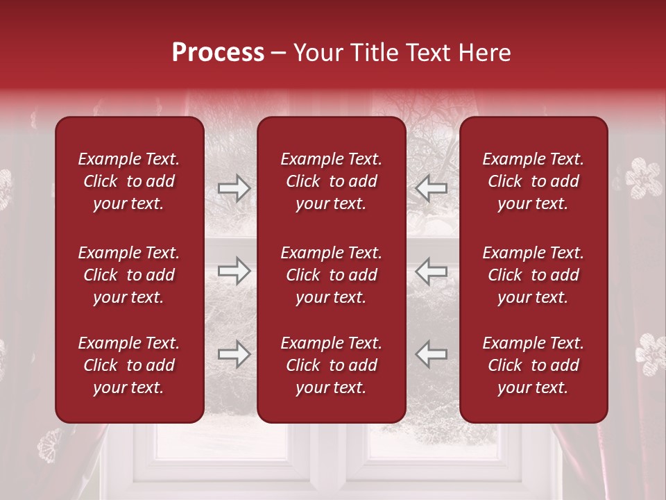 Snow Window PowerPoint Template