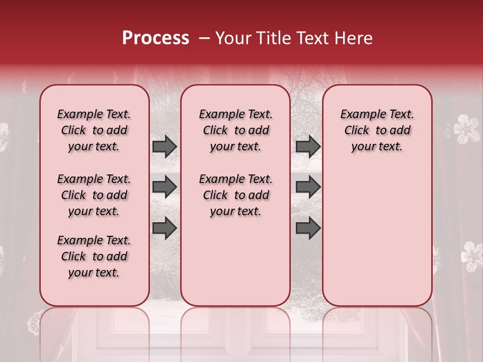 Snow Window PowerPoint Template