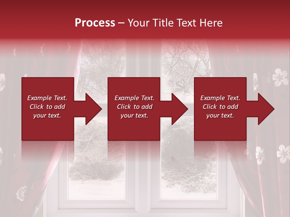 Snow Window PowerPoint Template