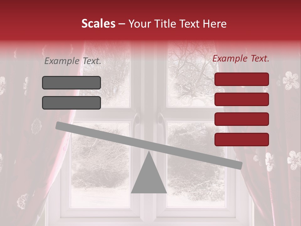 Snow Window PowerPoint Template