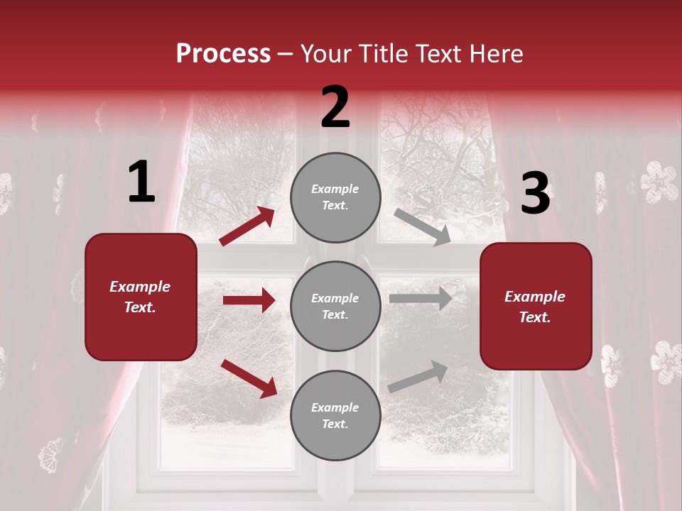 Snow Window PowerPoint Template