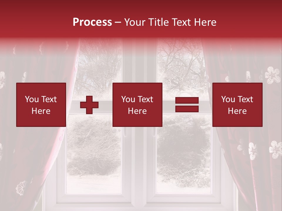 Snow Window PowerPoint Template
