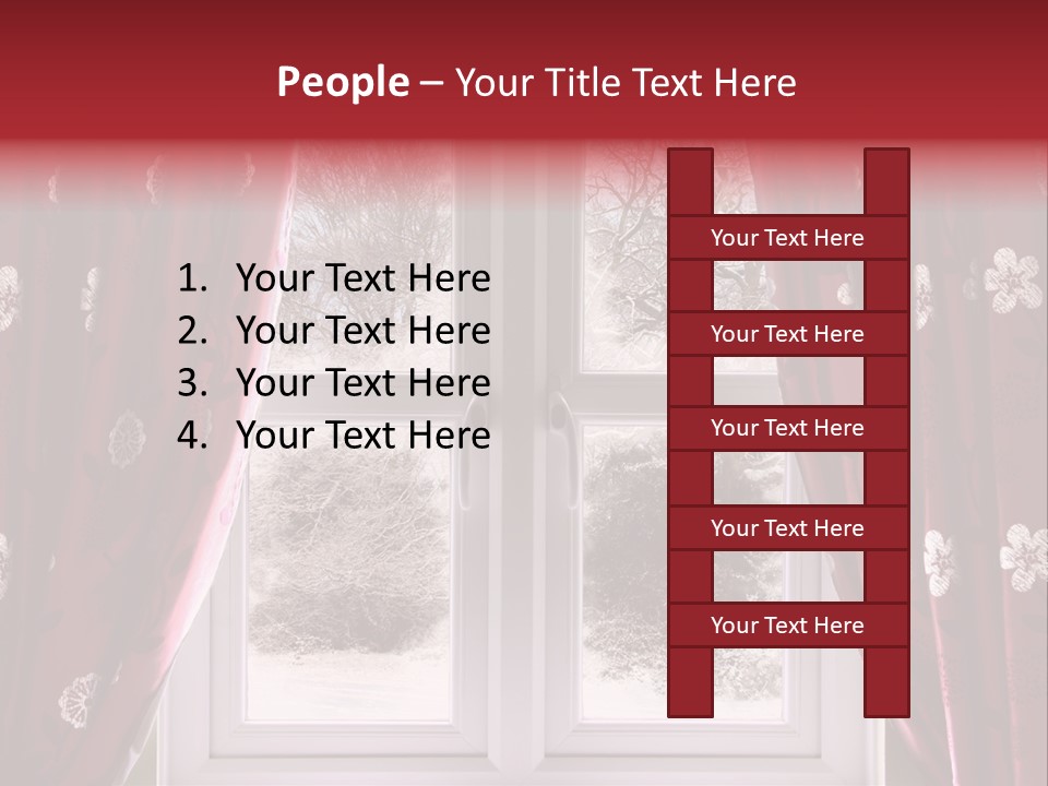 Snow Window PowerPoint Template