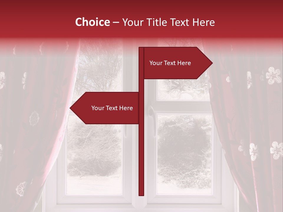 Snow Window PowerPoint Template