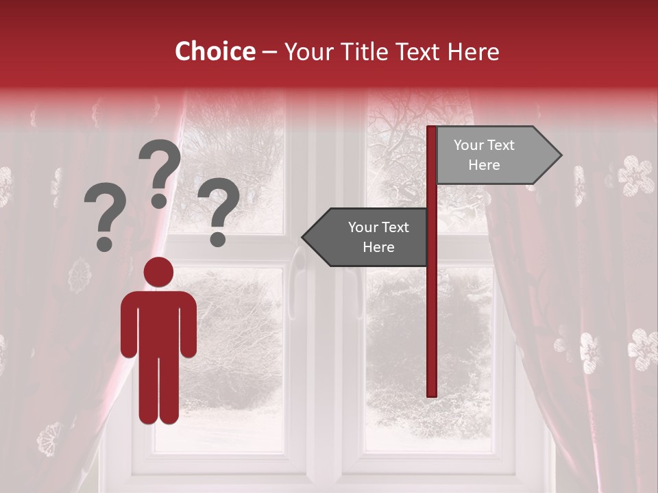 Snow Window PowerPoint Template