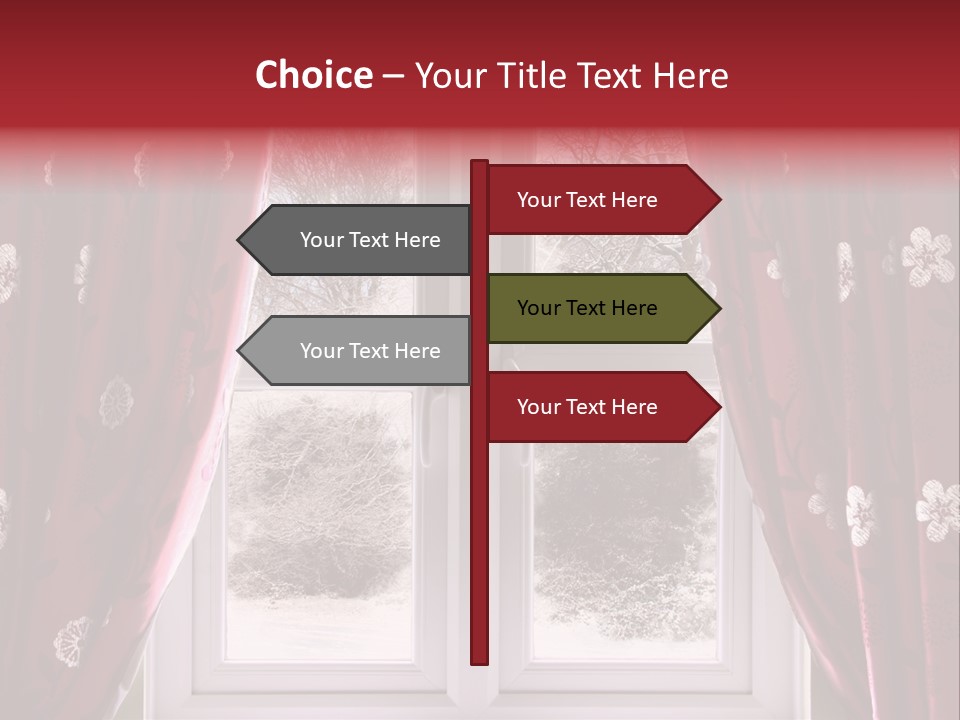 Snow Window PowerPoint Template