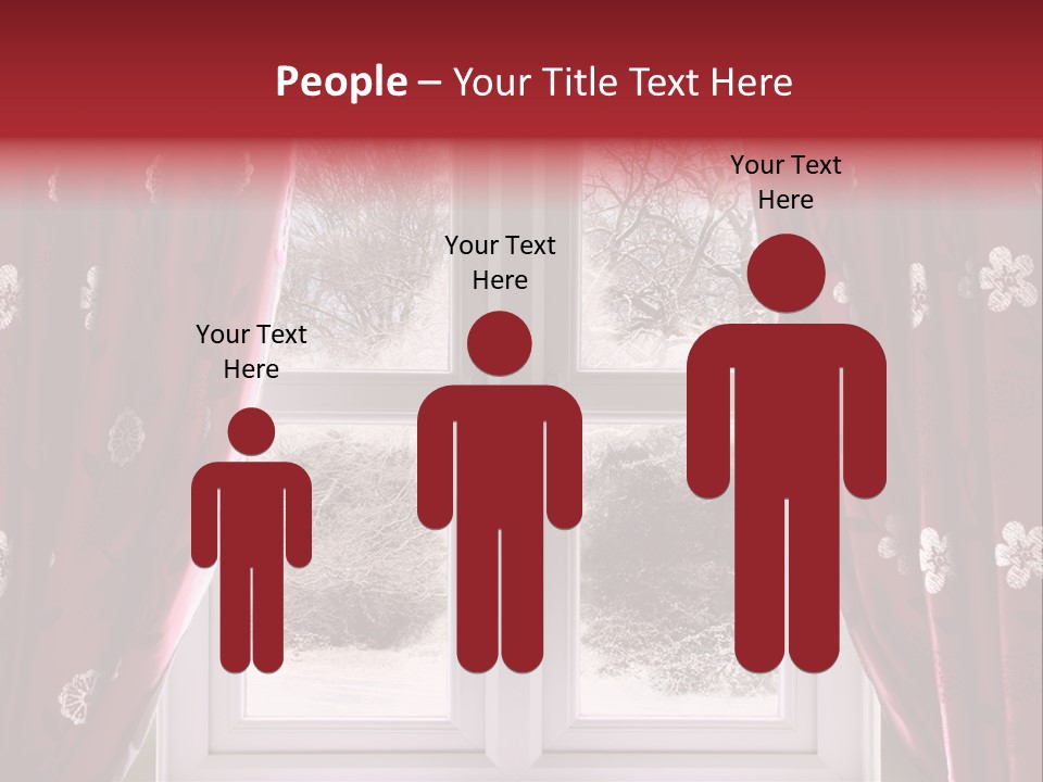 Snow Window PowerPoint Template