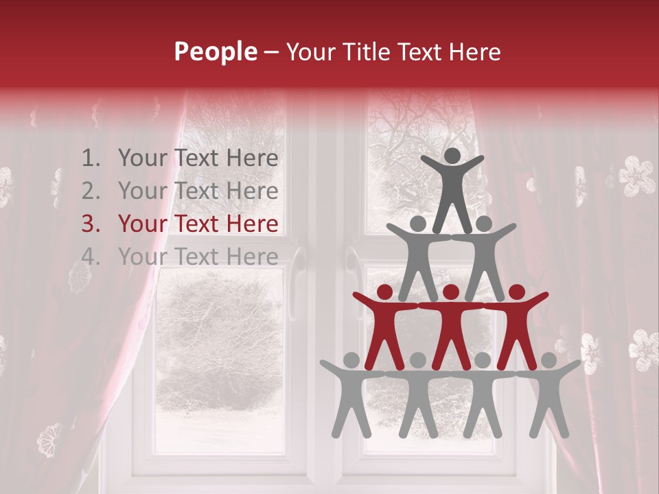 Snow Window PowerPoint Template