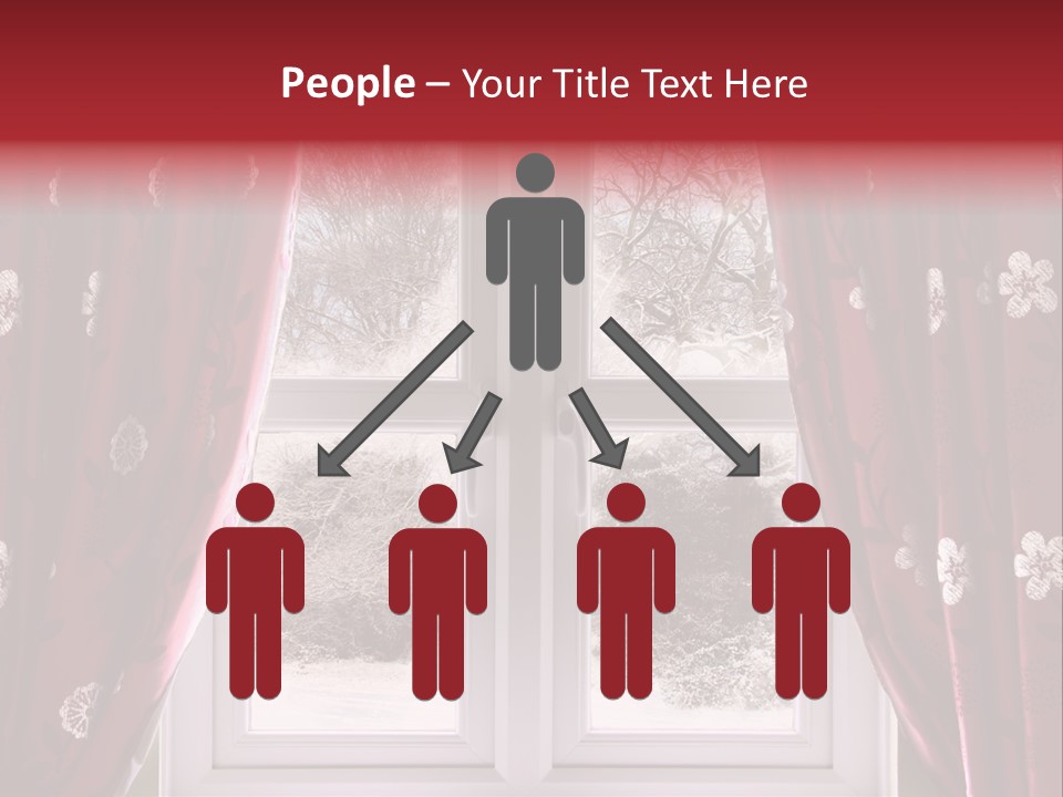 Snow Window PowerPoint Template