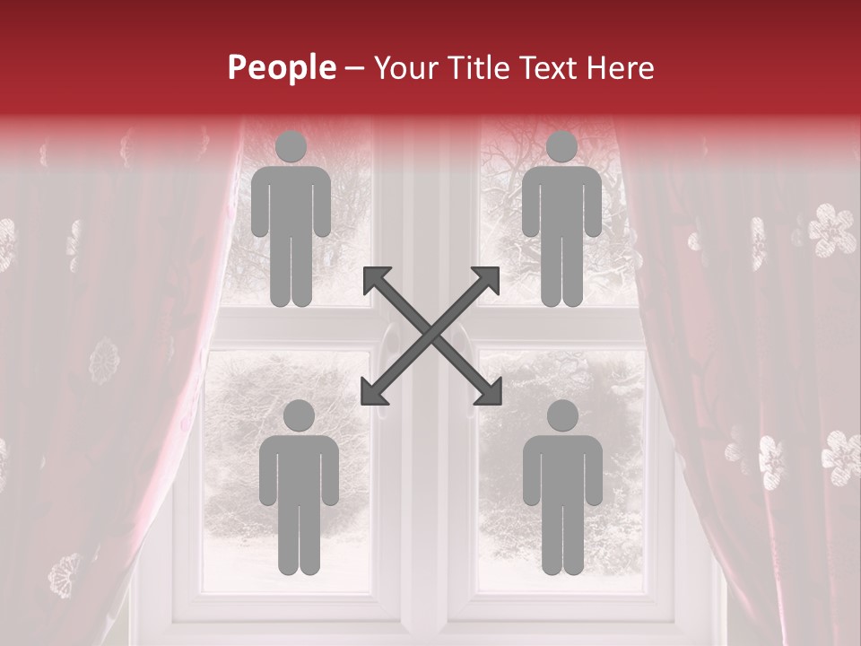 Snow Window PowerPoint Template