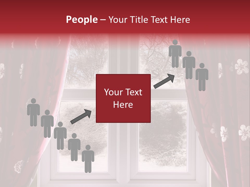 Snow Window PowerPoint Template