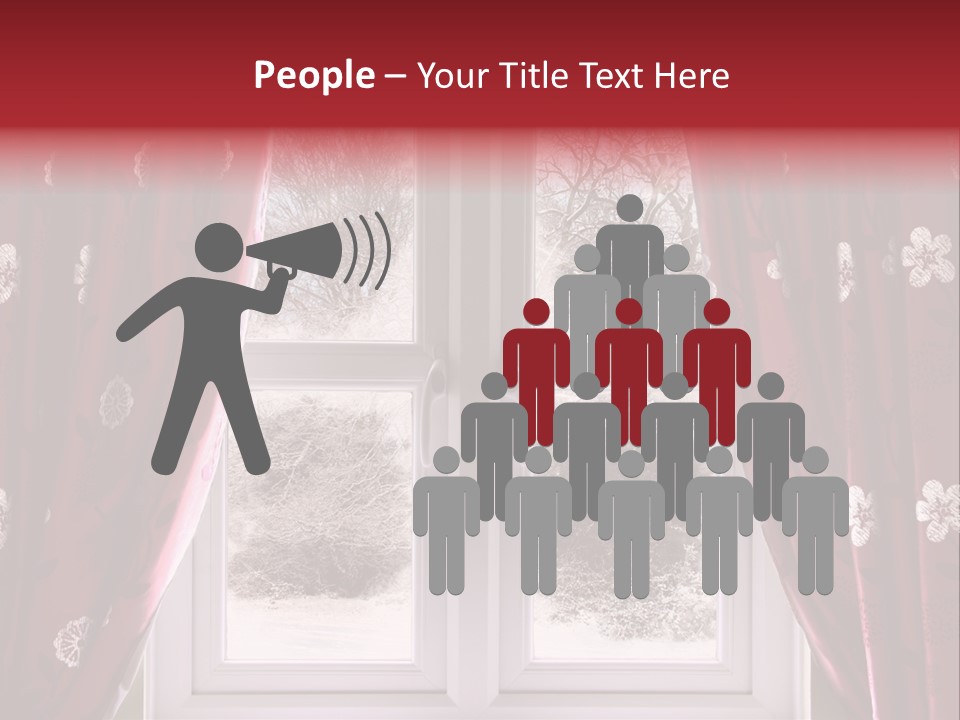 Snow Window PowerPoint Template