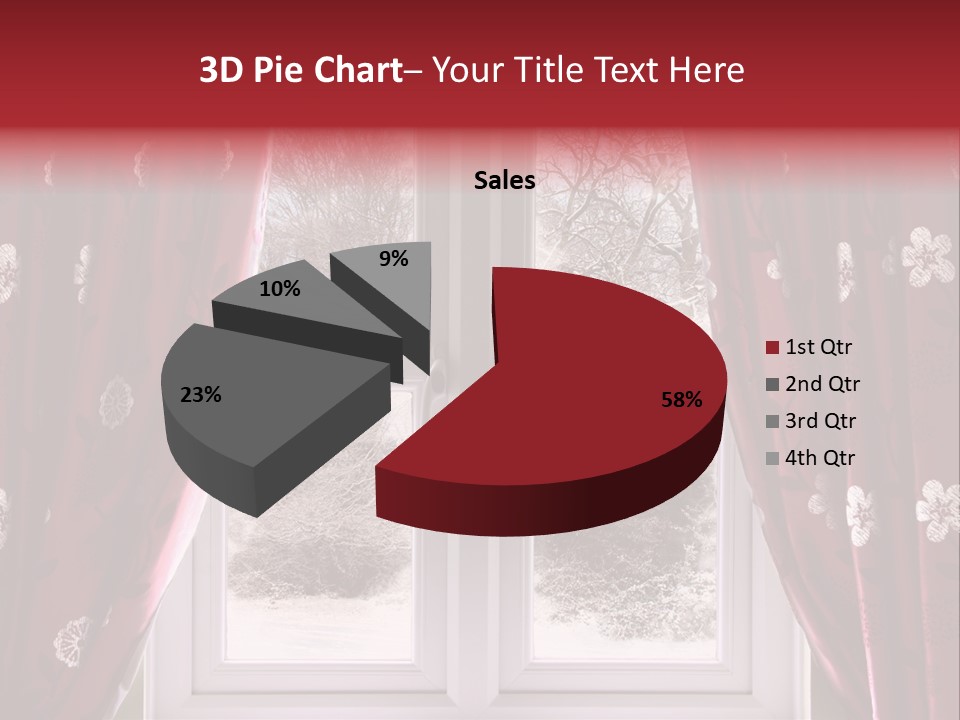 Snow Window PowerPoint Template