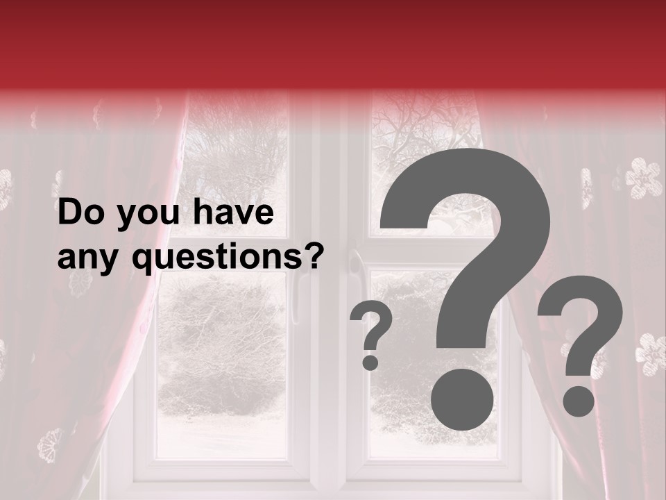 Snow Window PowerPoint Template