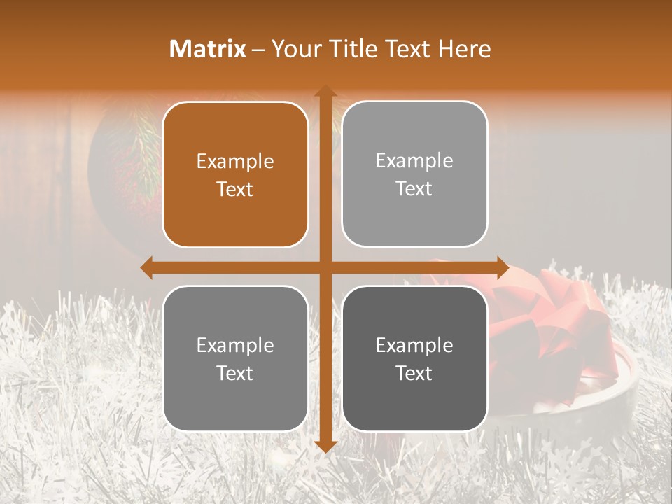 Glass Navidad Plant PowerPoint Template