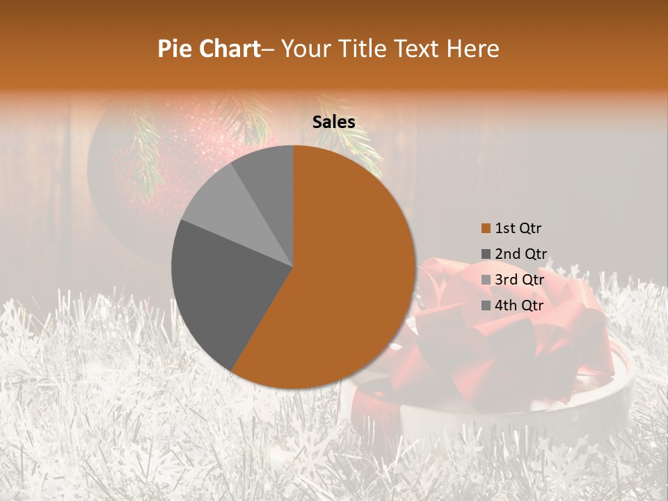 Glass Navidad Plant PowerPoint Template