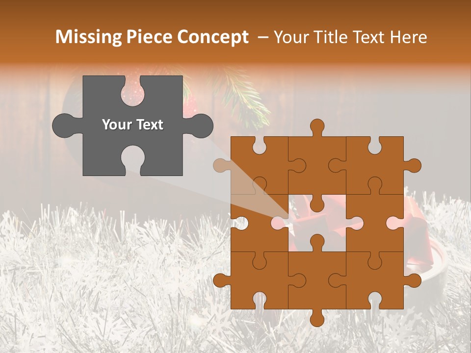 Glass Navidad Plant PowerPoint Template