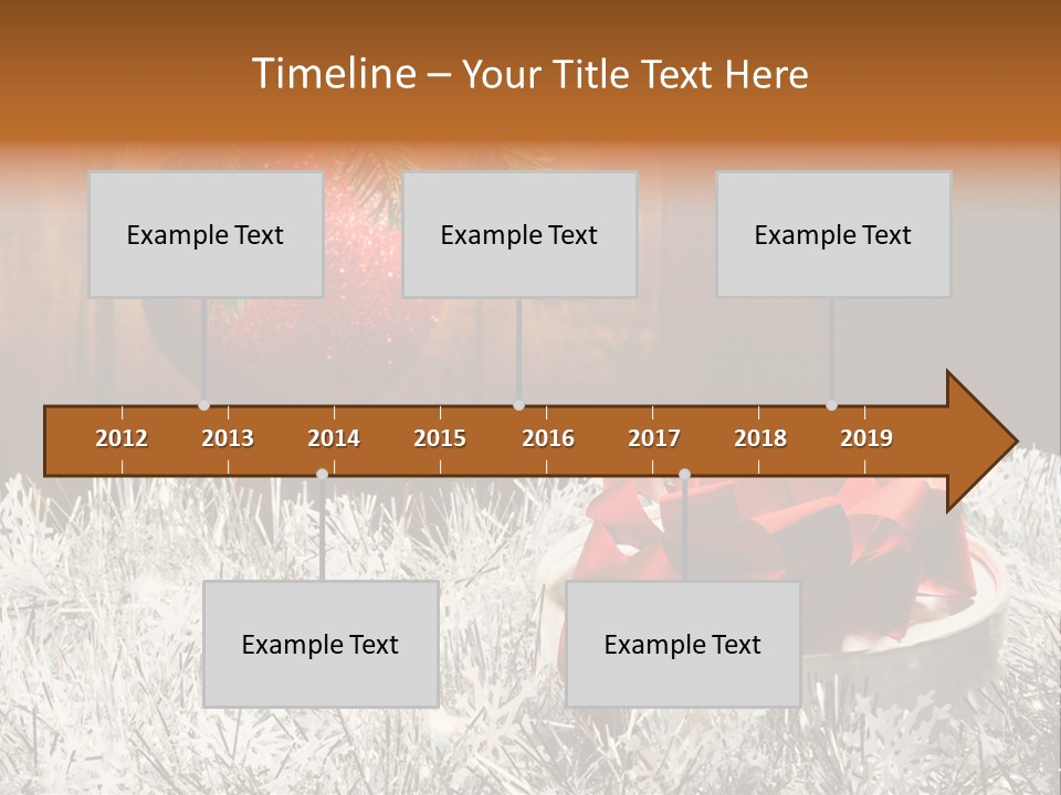 Glass Navidad Plant PowerPoint Template