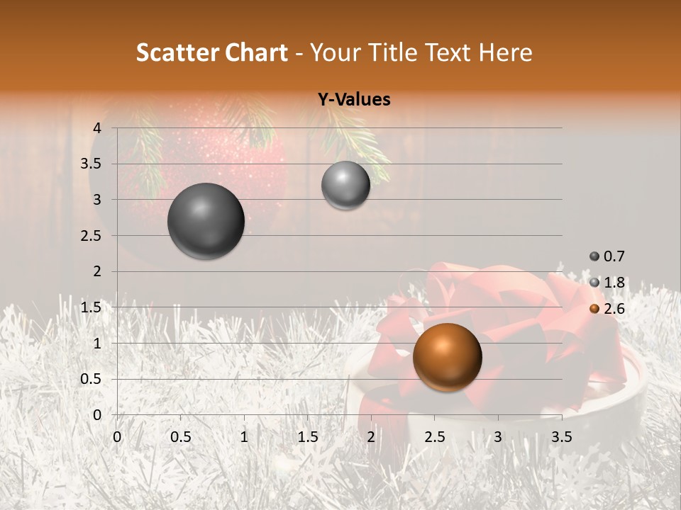Glass Navidad Plant PowerPoint Template